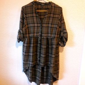 Torrid Plaid high low dress 00